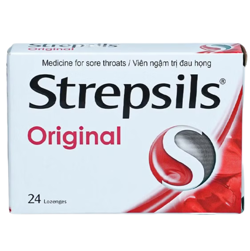 Kẹo ngậm Strepsils Original (hộp 24 viên) 1 Kẹo ngậm Strepsils Original (hộp 24 viên)