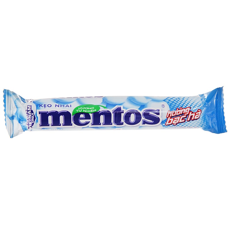 Kẹo nhai Mentos bạc hà (thỏi 29.7g) 1 Kẹo nhai Mentos bạc hà (thỏi 29.7g)