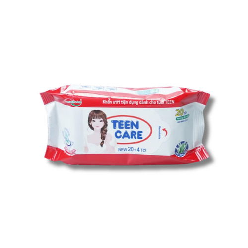 Khăn giấy ướt TEEN CARE đỏ - Gói 24 tờ 1 Khăn giấy ướt TEEN CARE đỏ - Gói 24 tờ