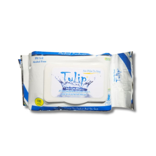 Khăn giấy ướt Tulip Gói 100 tờ 2 Khăn giấy ướt Tulip Gói 100 tờ - Ảnh 2