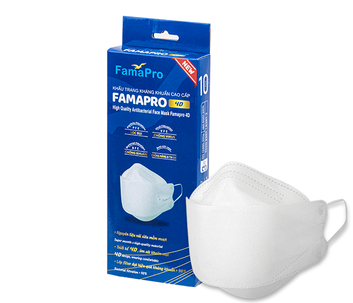 Khẩu Trang Y tế FAMAPRO 4D NAM ANH (Hộp 10 cái) 1 Khẩu Trang Y tế FAMAPRO 4D NAM ANH (Hộp 10 cái)