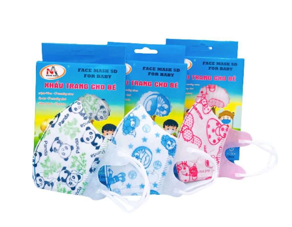 Khẩu trang FAMAPRO 5D kid 1-6 tuổi