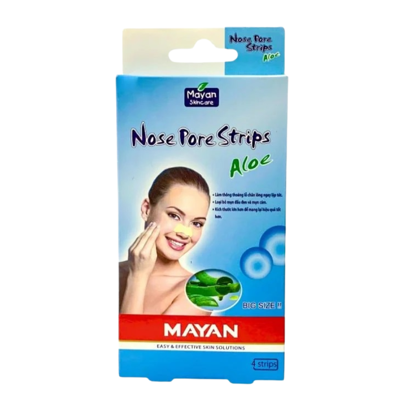 Lột Mụn Mũi Mayan Lô Hội Hộp 4 Miếng Làm Sạch Da 1 Lột Mụn Mũi Mayan Lô Hội Hộp 4 Miếng Làm Sạch Da
