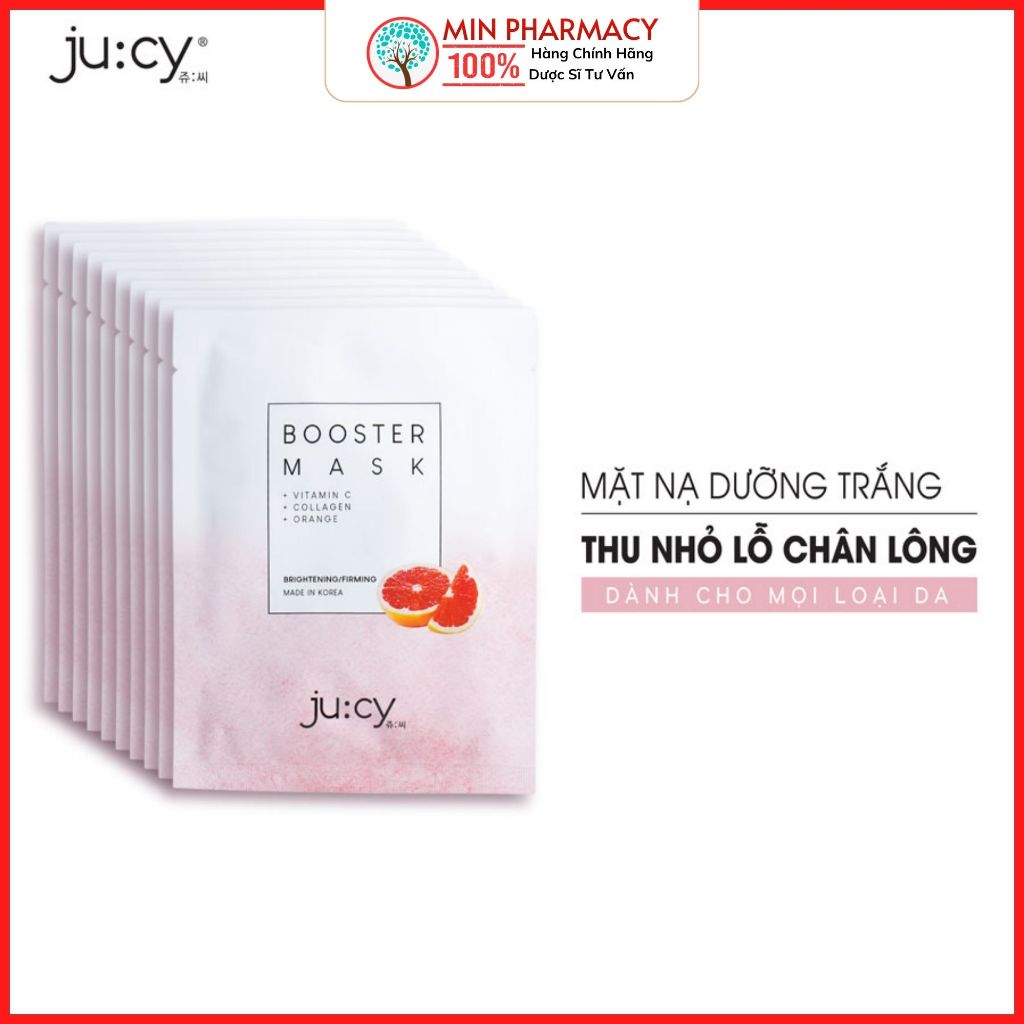 Mặt Nạ Dưỡng Trắng Da Jucy Booster Mask Cấp Ẩm 2 Mặt Nạ Dưỡng Trắng Da Jucy Booster Mask Cấp Ẩm - Ảnh 2