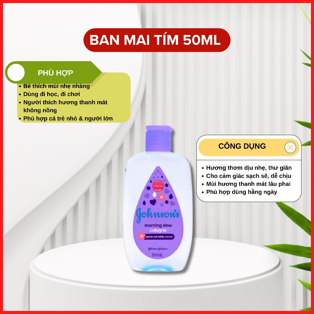Nước Hoa Johnson's Baby Morning Dew 50ml Hương Thơm Dịu Nhẹ Cho Bé 2 Nước Hoa Johnson's Baby Morning Dew 50ml Hương Thơm Dịu Nhẹ Cho Bé - Ảnh 2