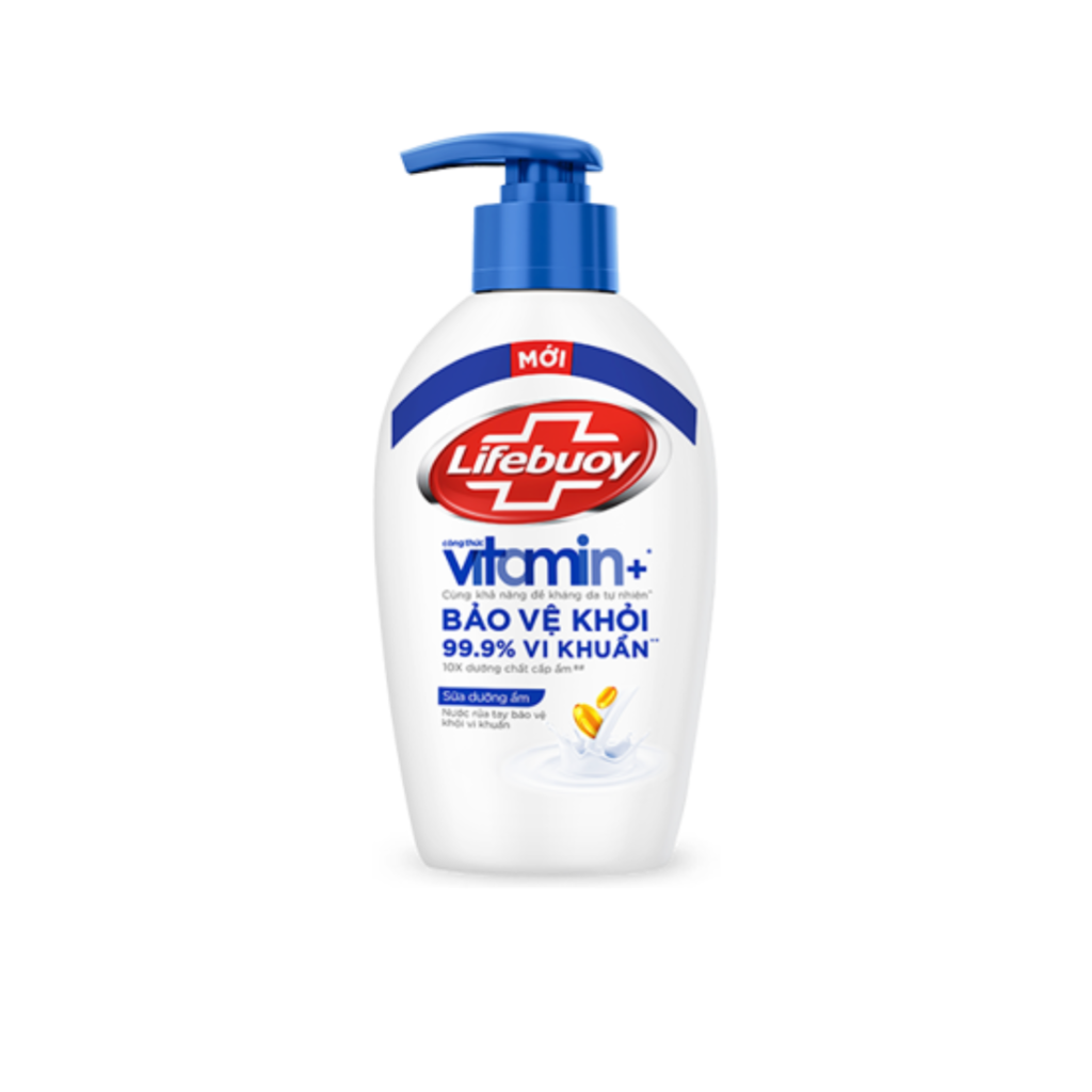 Nước Rửa Tay Lifebuoy Diệt Khuẩn, Bảo Vệ Da Tay - Sữa dưỡng ẩm 180g 1 Nước Rửa Tay Lifebuoy Diệt Khuẩn, Bảo Vệ Da Tay - Sữa dưỡng ẩm 180g