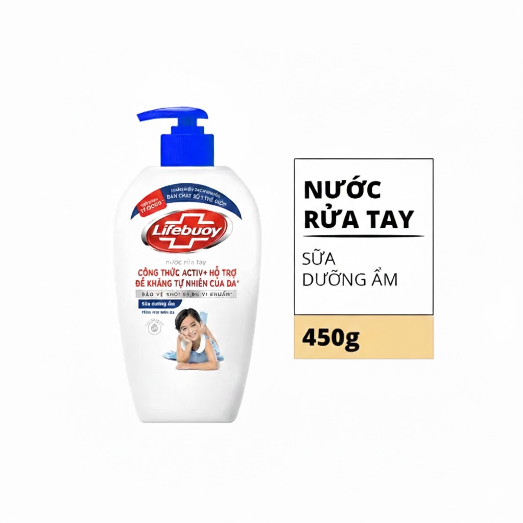 Nước Rửa Tay Lifebuoy Diệt Khuẩn, Bảo Vệ Da Tay - Sữa dưỡng ẩm 450g 3 Nước Rửa Tay Lifebuoy Diệt Khuẩn, Bảo Vệ Da Tay - Sữa dưỡng ẩm 450g - Ảnh 3