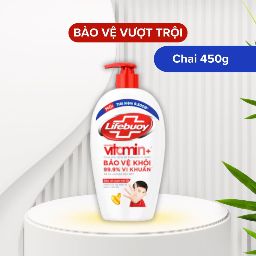 Nước Rửa Tay Lifebuoy Diệt Khuẩn, Bảo Vệ Da Tay - Vượt trội 10 450g 3 Nước Rửa Tay Lifebuoy Diệt Khuẩn, Bảo Vệ Da Tay - Vượt trội 10 450g - Ảnh 3