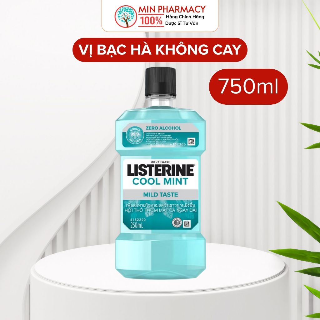 Nước súc miệng Listerine Cool Zero 750ml Không Cồn, Hơi Thở Thơm Mát 3 Nước súc miệng Listerine Cool Zero 750ml Không Cồn, Hơi Thở Thơm Mát - Ảnh 3
