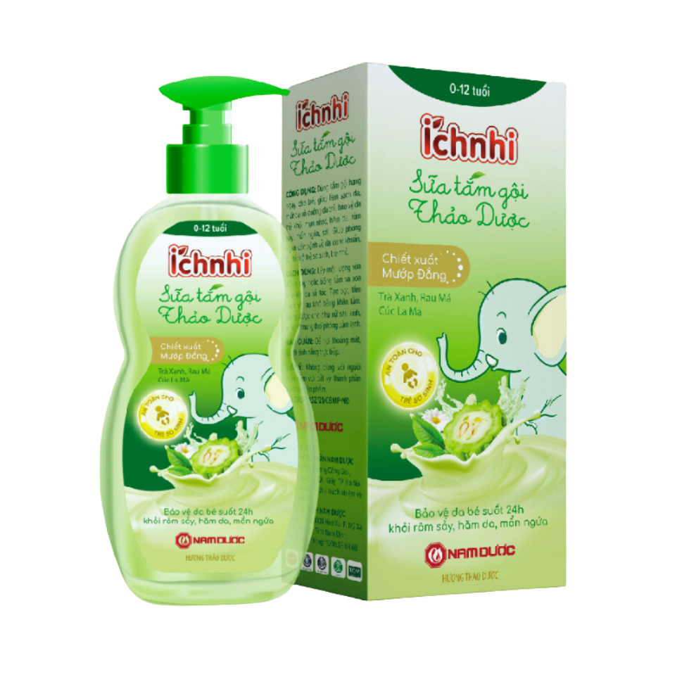 Nước Tắm Gội Thảo Dược Ích Nhi 200ml Ngừa Rôm Sảy Cho Bé 1 Nước Tắm Gội Thảo Dược Ích Nhi 200ml Ngừa Rôm Sảy Cho Bé