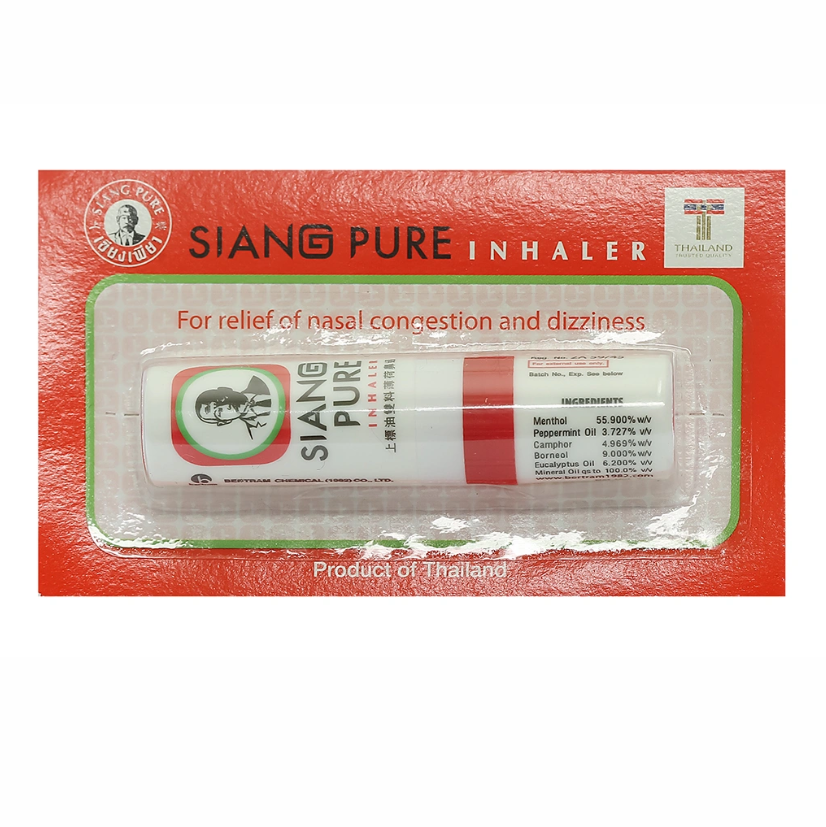 Ống hít thông mũi Thái Lan màu đỏ SIANG PURE - Lốc 6 ống 2 Ống hít thông mũi Thái Lan màu đỏ SIANG PURE - Lốc 6 ống - Ảnh 2