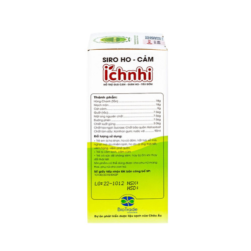 Siro Ho ÍCH NHI Nam Dược Chai 90ml 4 Siro Ho ÍCH NHI Nam Dược Chai 90ml - Ảnh 4
