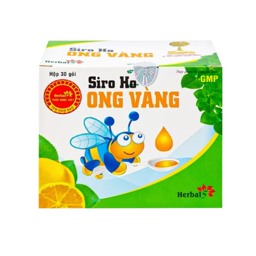 Siro ho Ong Vàng hộp 30 gói Hỗ Trợ Giảm Ho, Dịu Họng Cho Bé 1 Siro ho Ong Vàng hộp 30 gói
