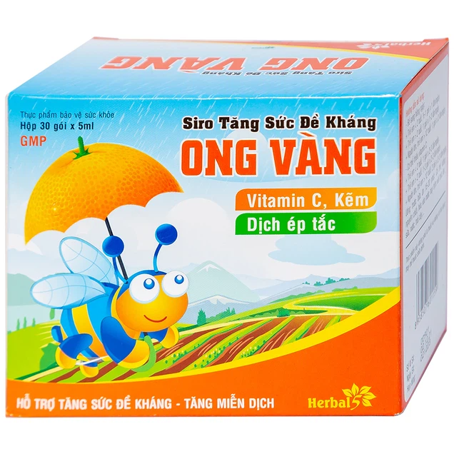 Siro Tăng Đề Kháng Ong Vàng (hộp 30 gói)