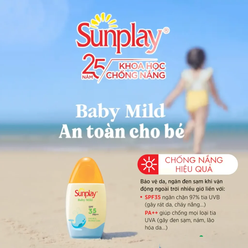 Sữa Chống Nắng Sunplay SPF35 Cho Bé 30g Bảo Vệ Da Nhạy Cảm SPF35 PA++ 2 Sữa Chống Nắng Sunplay SPF35 Cho Bé 30g Bảo Vệ Da Nhạy Cảm SPF35 PA++ - Ảnh 2