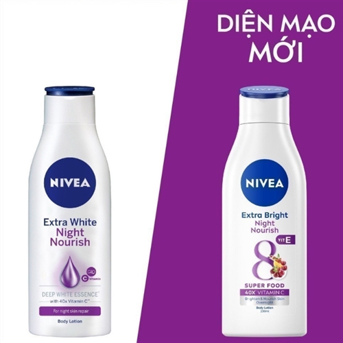 Sữa Dưỡng Thể Nivea Extra White Night Nourish 250ml Làm Sáng Săn Chắc Da 2 Sữa Dưỡng Thể Nivea Extra White Night Nourish 250ml Làm Sáng Săn Chắc Da - Ảnh 2