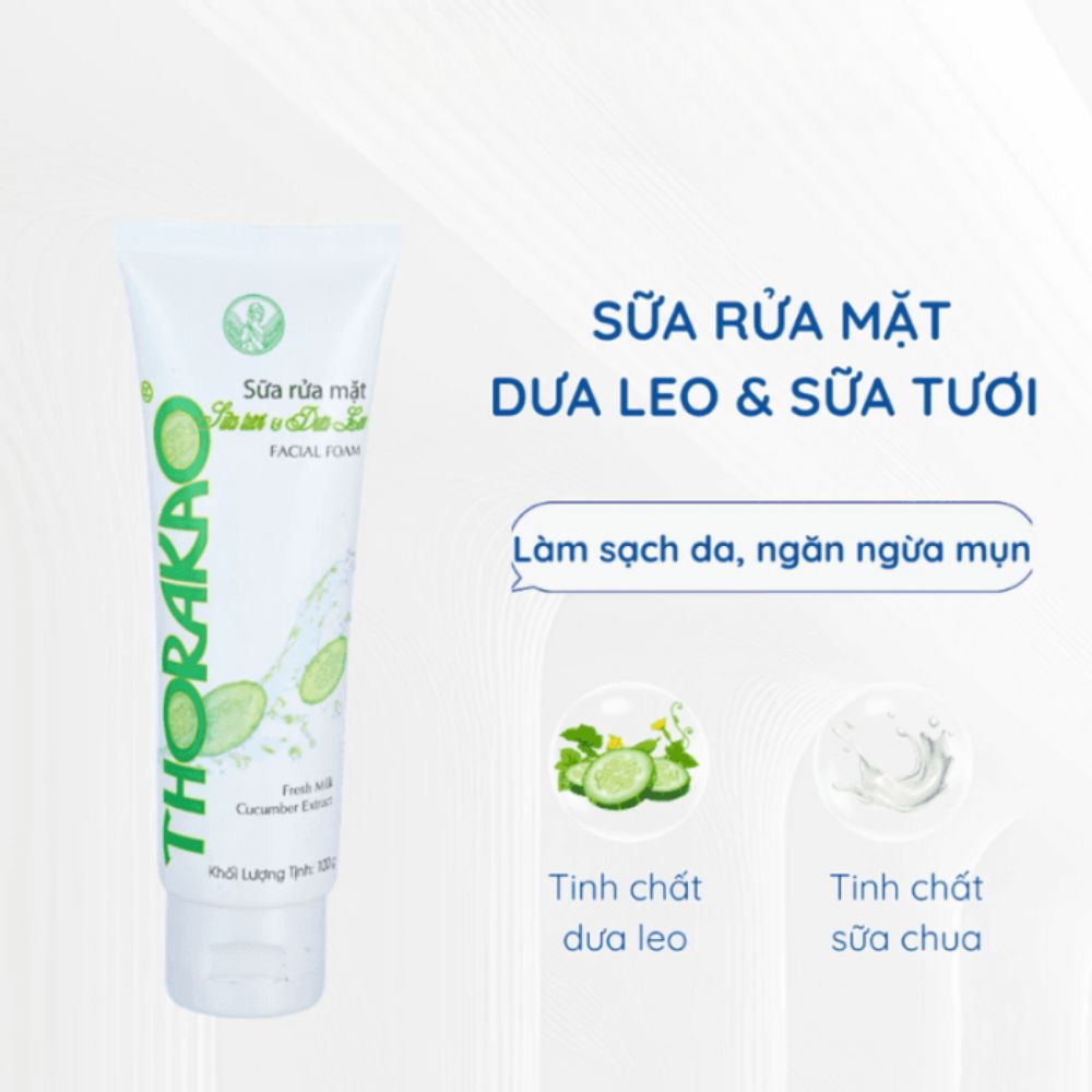 Sữa Rửa Mặt Thorakao Dưa Leo 100g Làm Sạch Da Dịu Nhẹ 2 Sữa Rửa Mặt Thorakao Dưa Leo 100g Làm Sạch Da Dịu Nhẹ - Ảnh 2