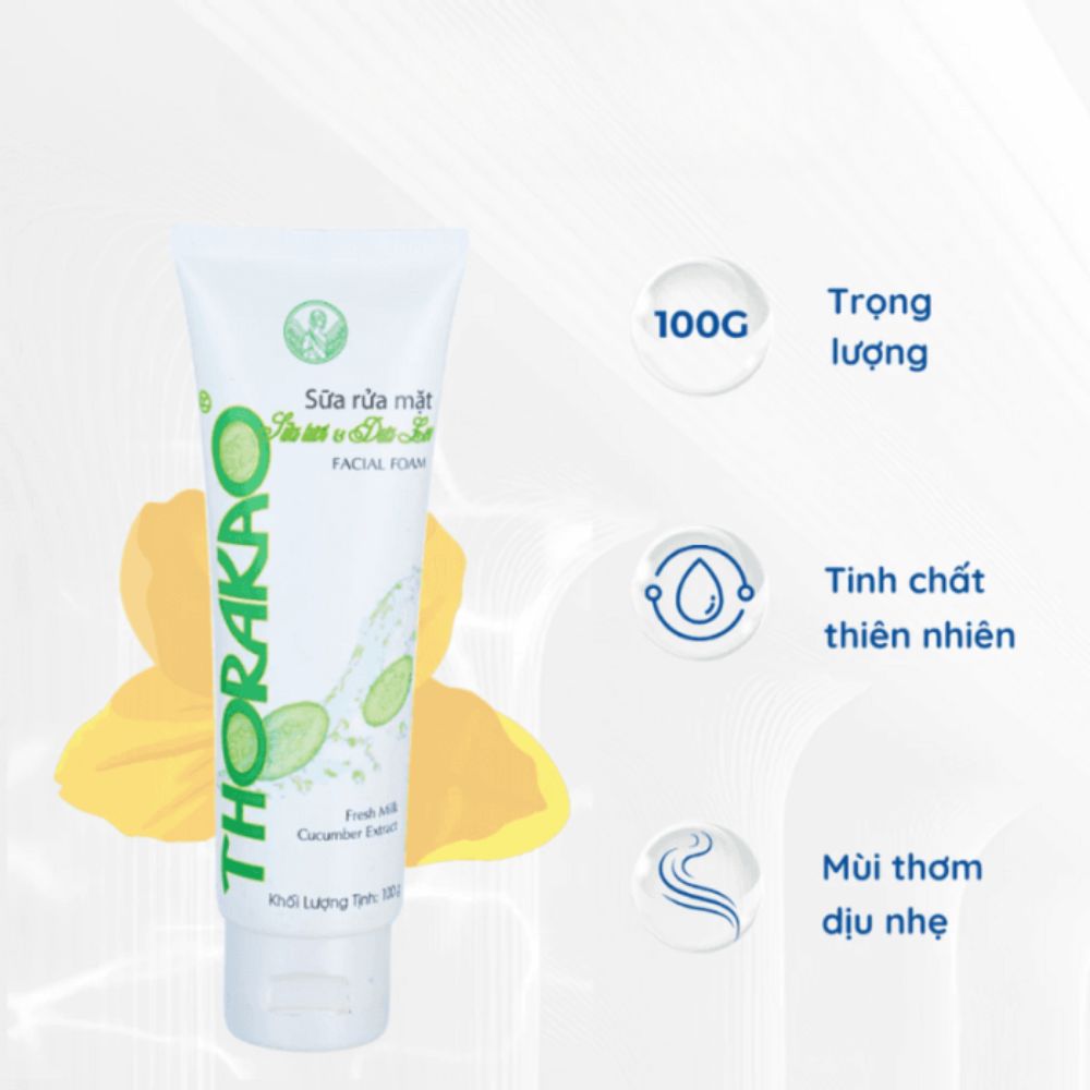 Sữa Rửa Mặt Thorakao Dưa Leo 100g Làm Sạch Da Dịu Nhẹ 4 Sữa Rửa Mặt Thorakao Dưa Leo 100g Làm Sạch Da Dịu Nhẹ - Ảnh 4