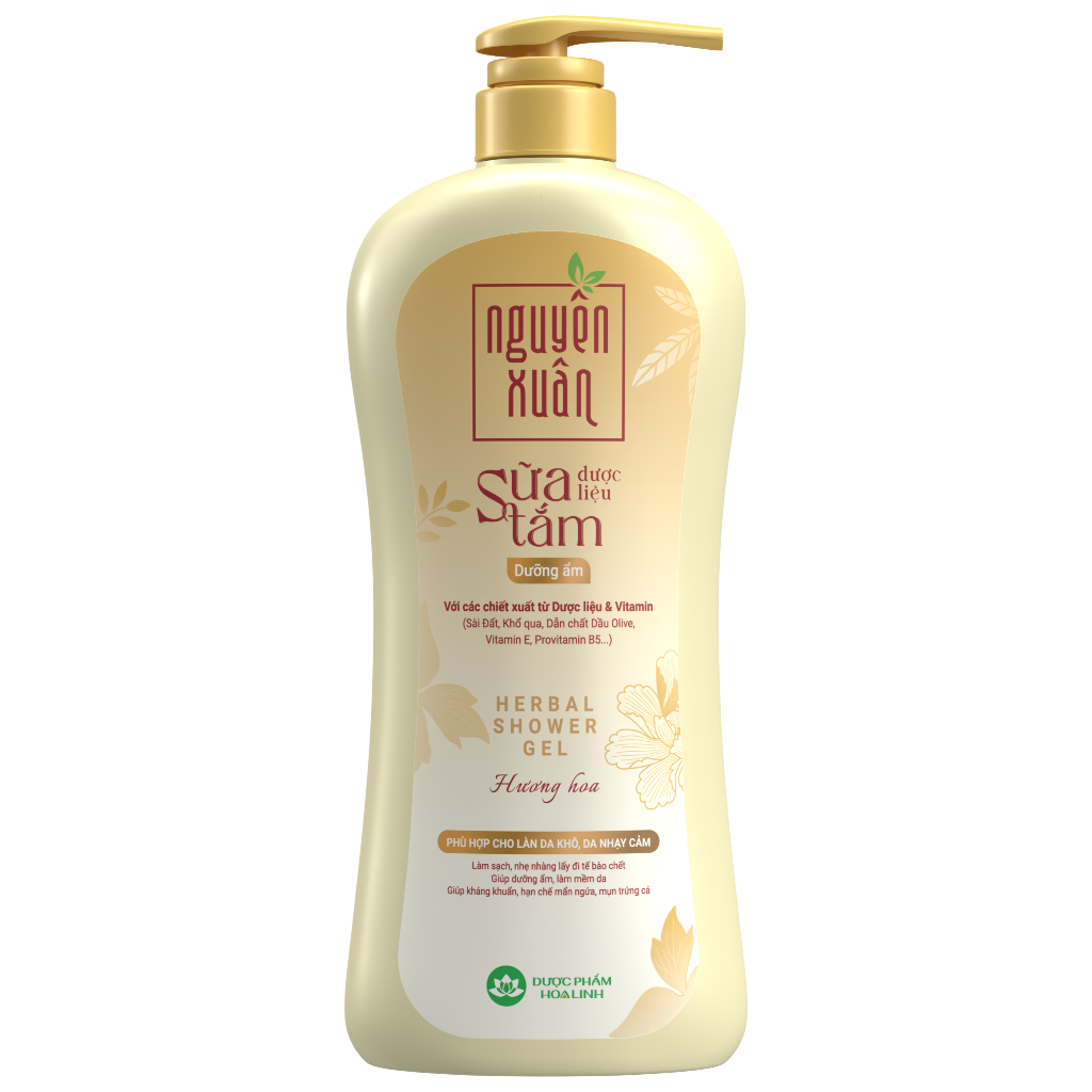 Sữa Tắm Dược Liệu Nguyên Xuân vàng - Dưỡng ẩm 370g 1 Sữa Tắm Dược Liệu Nguyên Xuân vàng - Dưỡng ẩm 370g