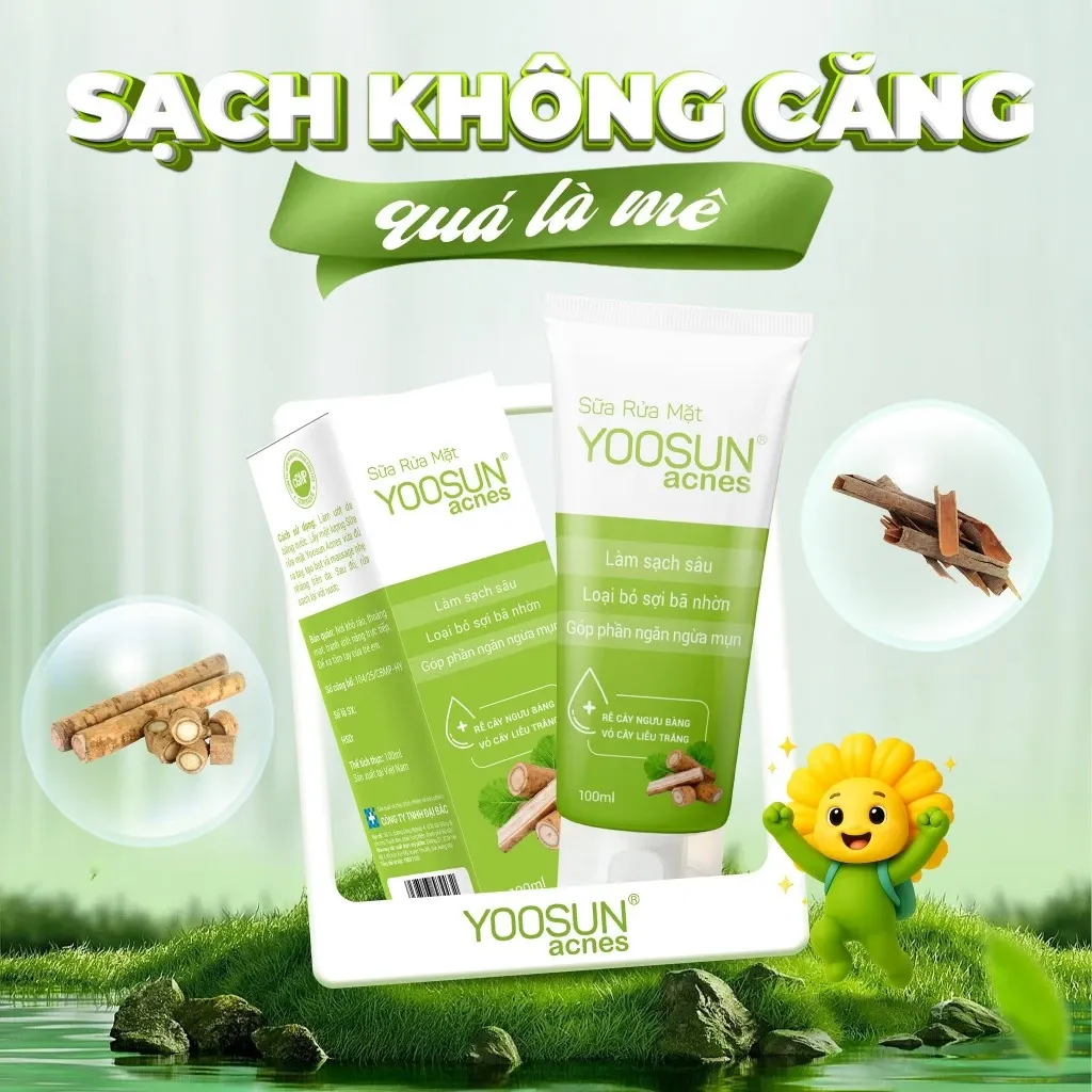 Sữa Rửa Mặt Yoosun Acnes 100ml Giảm Mụn Sáng Da 3 Sữa Rửa Mặt Yoosun Acnes 100ml Giảm Mụn Sáng Da - Ảnh 3