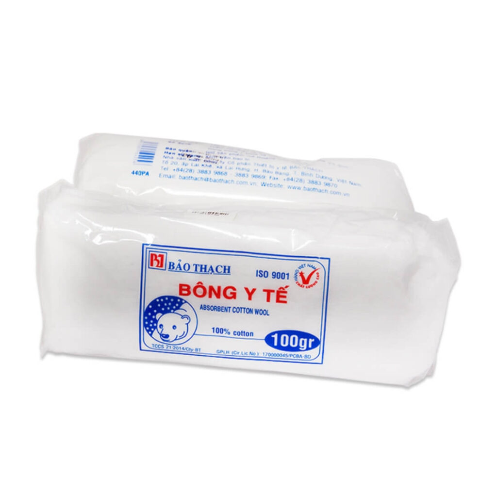 THÙNG 100 GÓI Bông Gòn Y tế BẢO THẠCH Đã Tiệt Trùng Túi 25g - Minpharmacy 1 THÙNG 100 GÓI Bông Gòn Y tế BẢO THẠCH Đã Tiệt Trùng Túi 25g - Minpharmacy