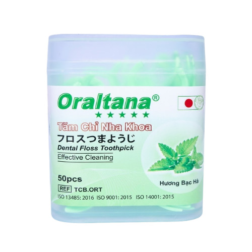 Tăm chỉ nha khoa ORALTANA 5 sao - Hương bạc hà 1 Tăm chỉ nha khoa ORALTANA 5 sao - Hương bạc hà