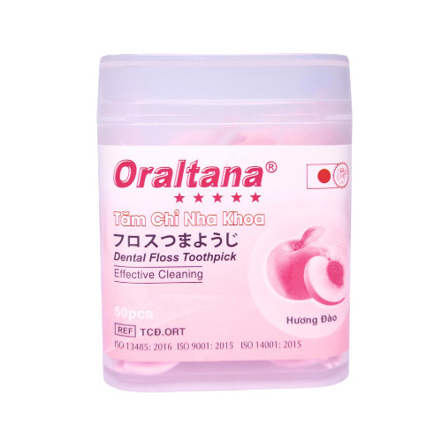Tăm chỉ nha khoa ORALTANA 5 sao - Hương đào 1 Tăm chỉ nha khoa ORALTANA 5 sao - Hương đào