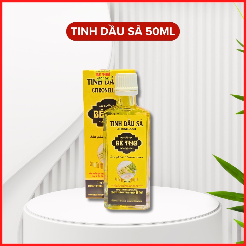 Tinh Dầu Sả Java Bé Thơ Huế 50ml - Đuổi Muỗi, Xông Phòng 1 Tinh Dầu Sả Java Bé Thơ Huế 50ml - Đuổi Muỗi, Xông Phòng