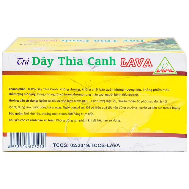 Trà Dây Thìa Canh LAVA tiểu đường Hộp 30 túi 2 Trà Dây Thìa Canh LAVA tiểu đường Hộp 30 túi - Ảnh 2