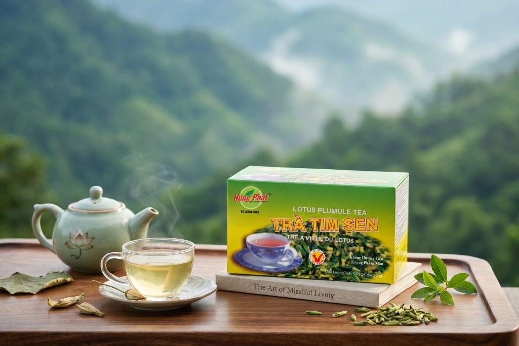 Trà tim sen Hùng Phát (Hộp 25 gói) 2 Trà tim sen Hùng Phát (Hộp 25 gói) - Ảnh 2