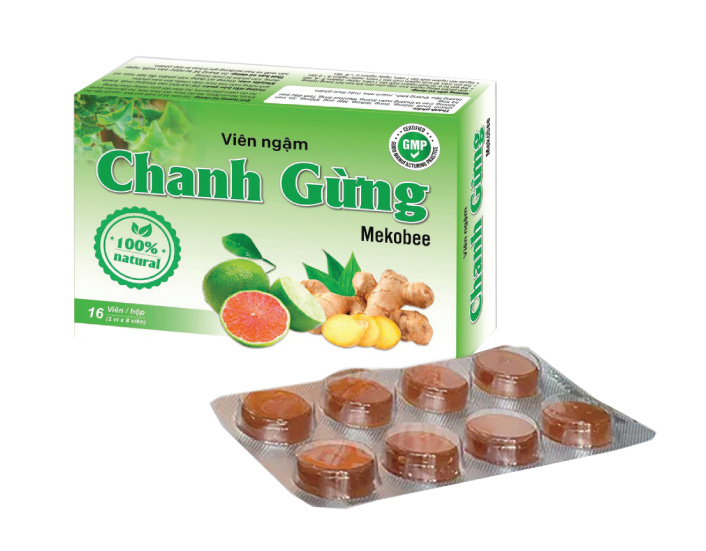Viên Ngậm Chanh Gừng (hộp 24 viên) 1 Viên Ngậm Chanh Gừng (hộp 24 viên)