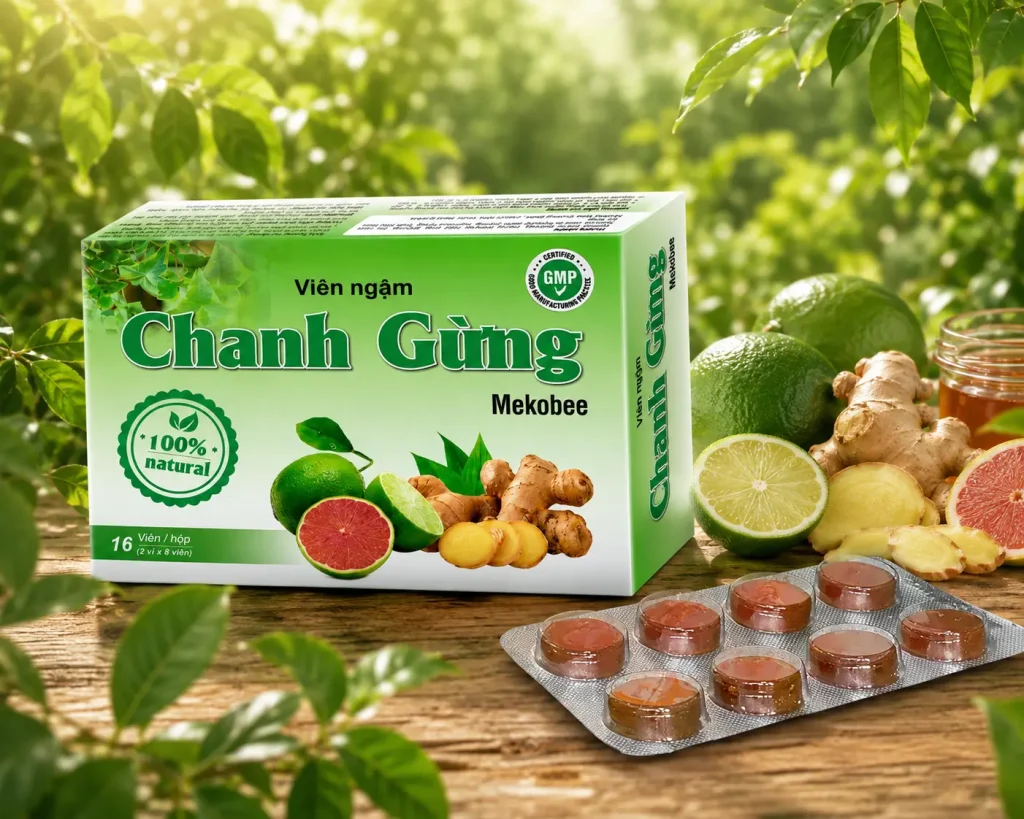 Viên Ngậm Chanh Gừng (hộp 24 viên) 3 Viên Ngậm Chanh Gừng (hộp 24 viên) - Ảnh 3