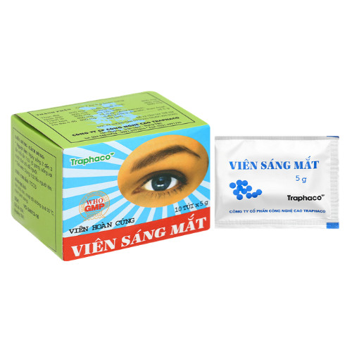 Viên Sáng Mắt Traphaco (hộp 10 túi x 5g viên hoàn) 1 Viên Sáng Mắt Traphaco (hộp 10 túi x 5g viên hoàn)