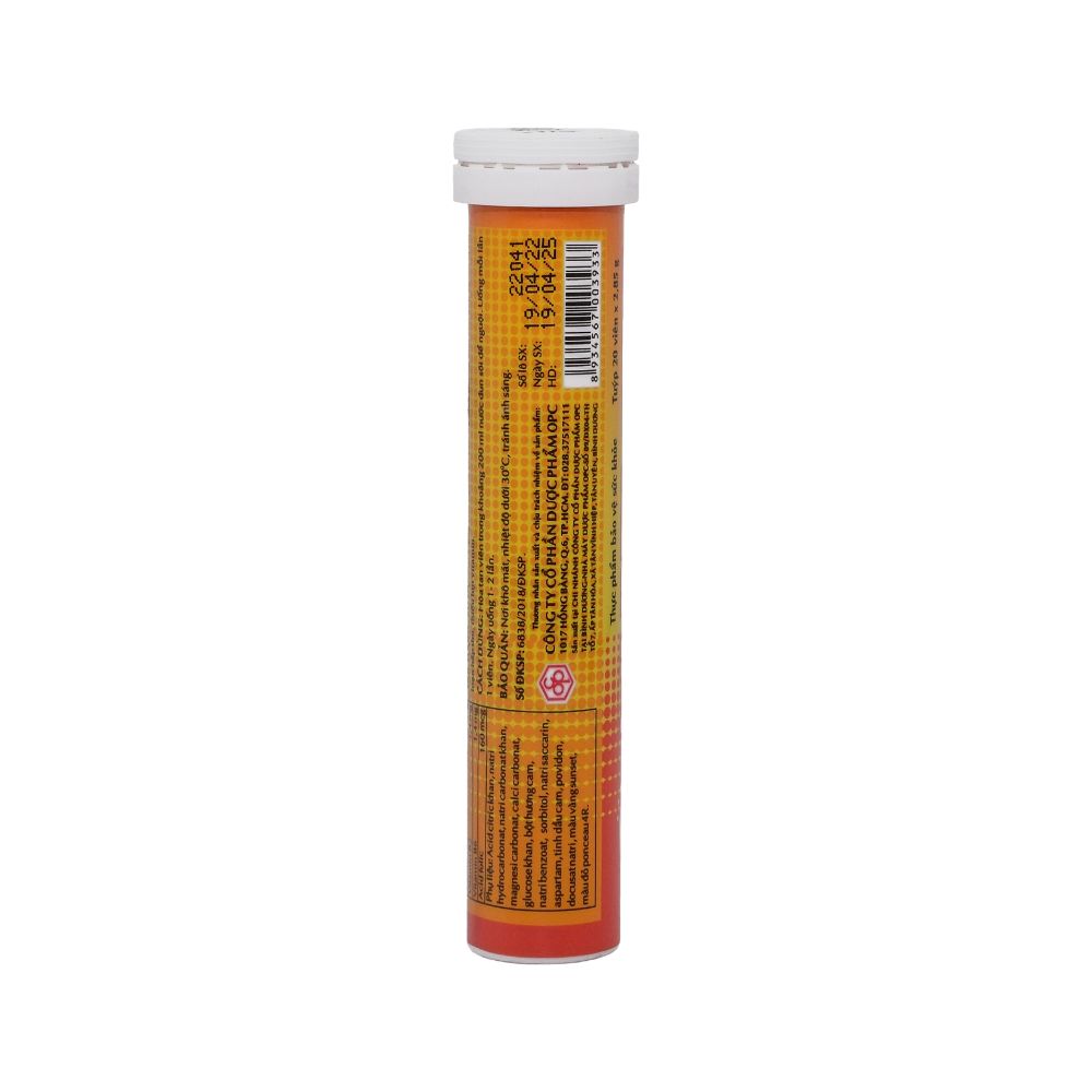 Viên Sủi Multi-OPC Tuýp 20 Viên Bổ Sung Vitamin, Giảm Mệt Mỏi 2 Viên Sủi Multi-OPC Tuýp 20 Viên Bổ Sung Vitamin, Giảm Mệt Mỏi - Ảnh 2