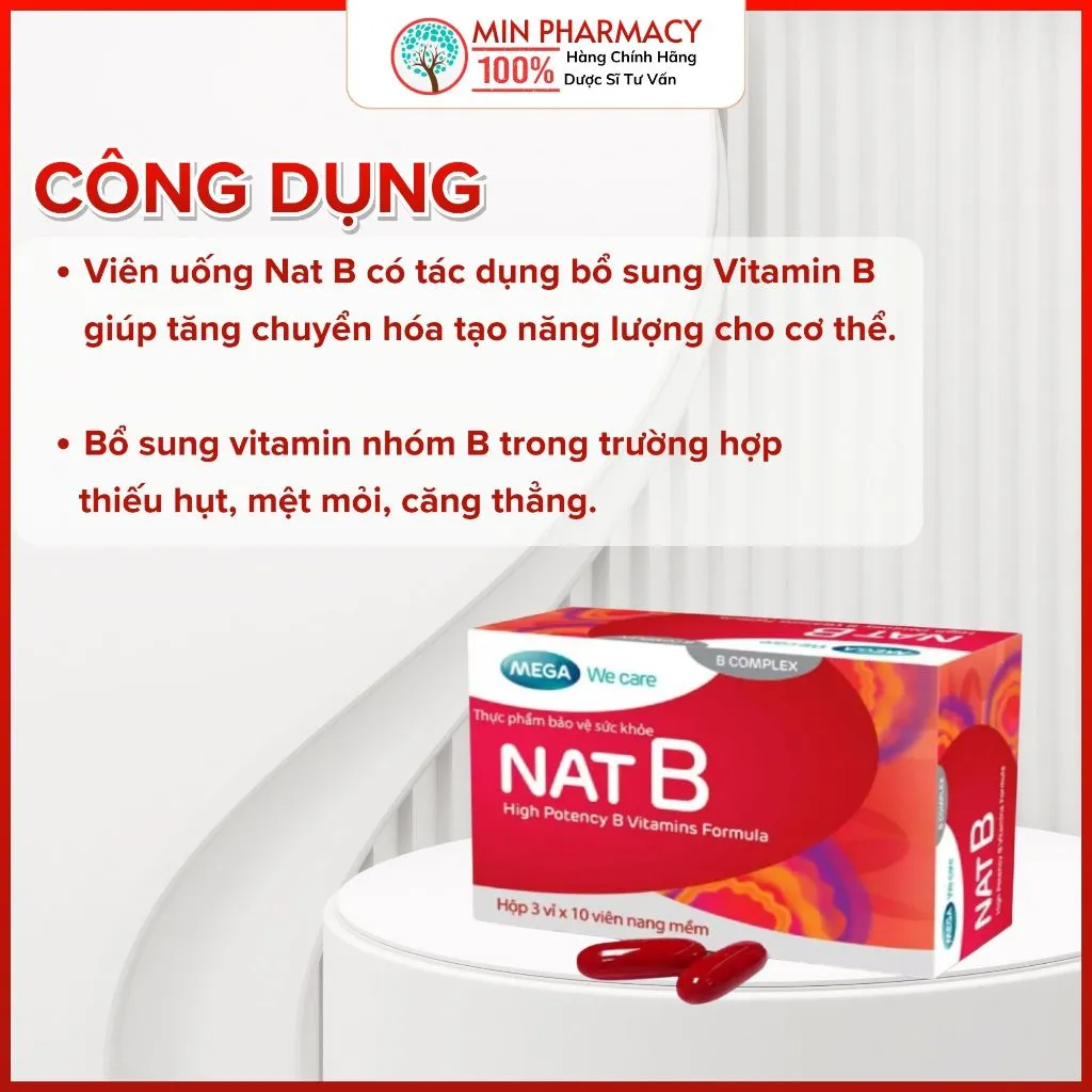 Viên Uống Mega NAT B Hộp 30 viên 2 Viên Uống Mega NAT B Hộp 30 viên - Ảnh 2