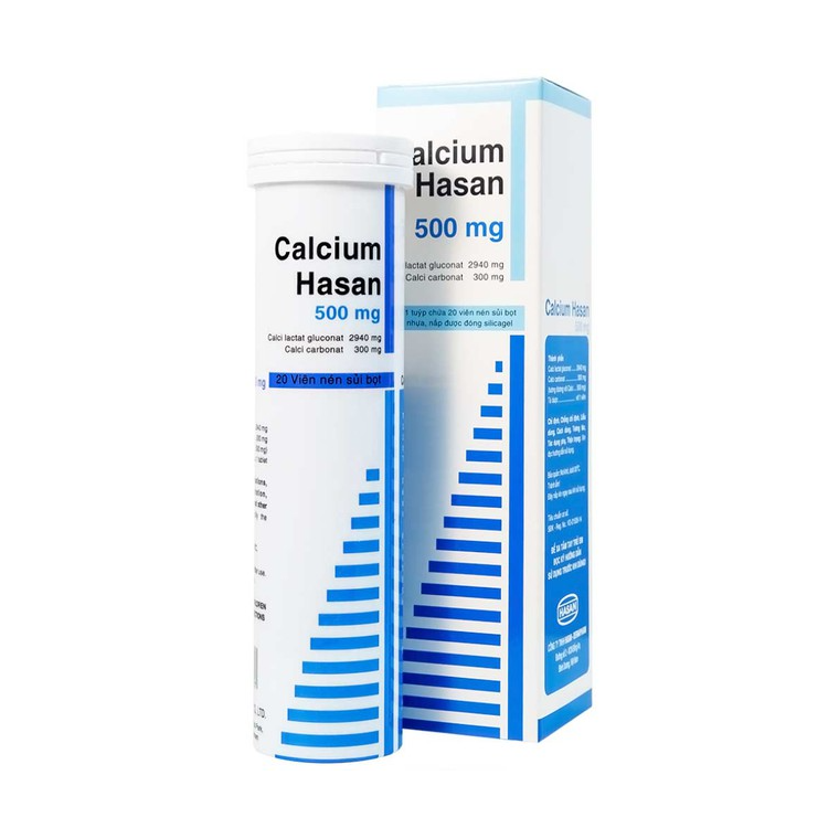 Viên sủi CALCIUM HASAN 500mg - Tuýp 20 viên 1 Viên sủi CALCIUM HASAN 500mg - Tuýp 20 viên