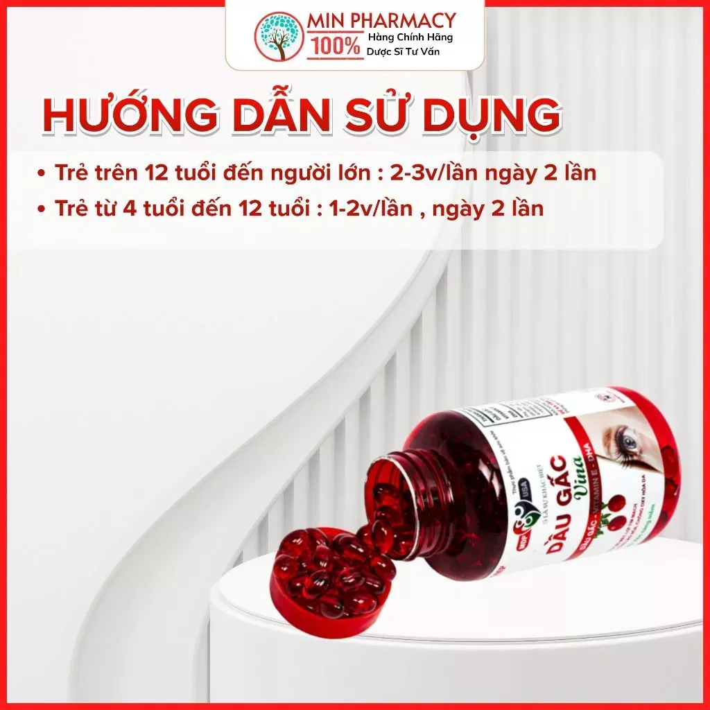 Viên Uống Dầu Gấc Vina MDP 200 Viên - Bổ Sung Dưỡng Chất Cho Mắt Và Não Bộ 4 Viên Uống Dầu Gấc Vina MDP 200 Viên - Bổ Sung Dưỡng Chất Cho Mắt Và Não Bộ - Ảnh 4