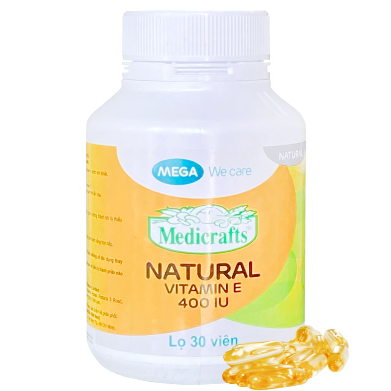 Vitamin E 400IU Mega (chai 30 viên) 1 Vitamin E 400IU Mega (chai 30 viên)