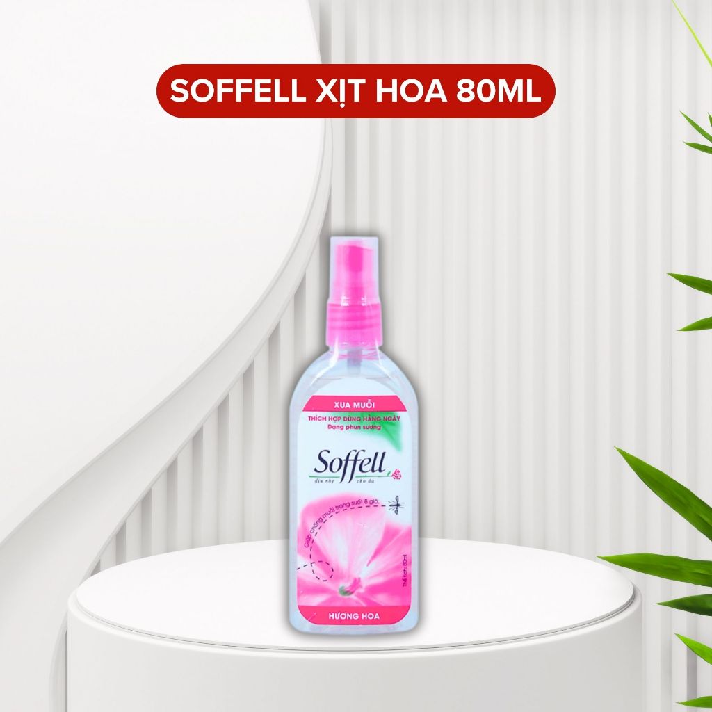 Xịt chống muỗi Soffell 80ml hương hoa xua muỗi hiệu quả 3 Xịt chống muỗi Soffell 80ml hương hoa xua muỗi hiệu quả - Ảnh 3