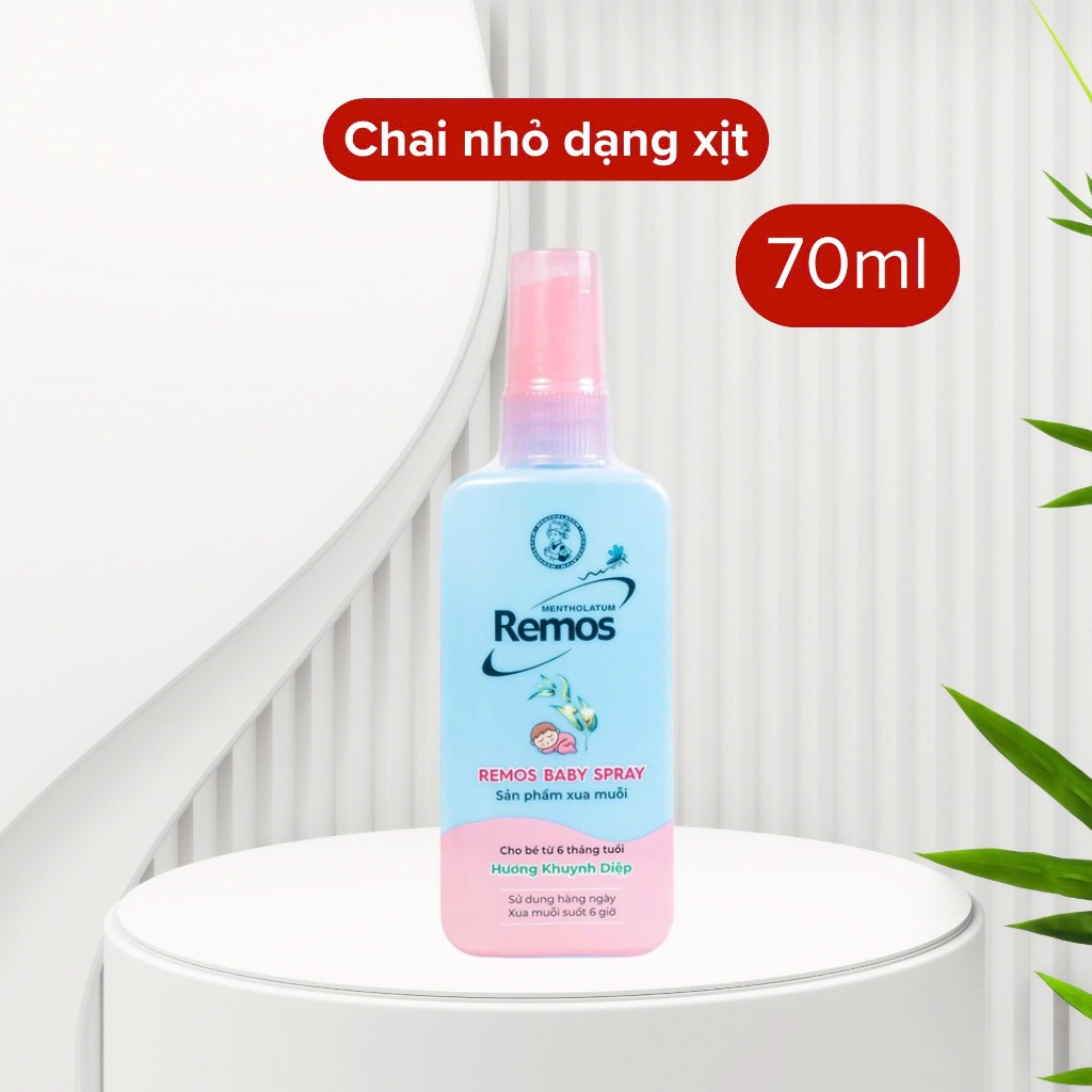 Xịt Chống Muỗi Remos Baby 70ml Hương Khuynh Diệp Hỗ Trợ Xua Muỗi Bảo Vệ Da 2 Xịt Chống Muỗi Remos Baby 70ml Hương Khuynh Diệp Hỗ Trợ Xua Muỗi Bảo Vệ Da - Ảnh 2