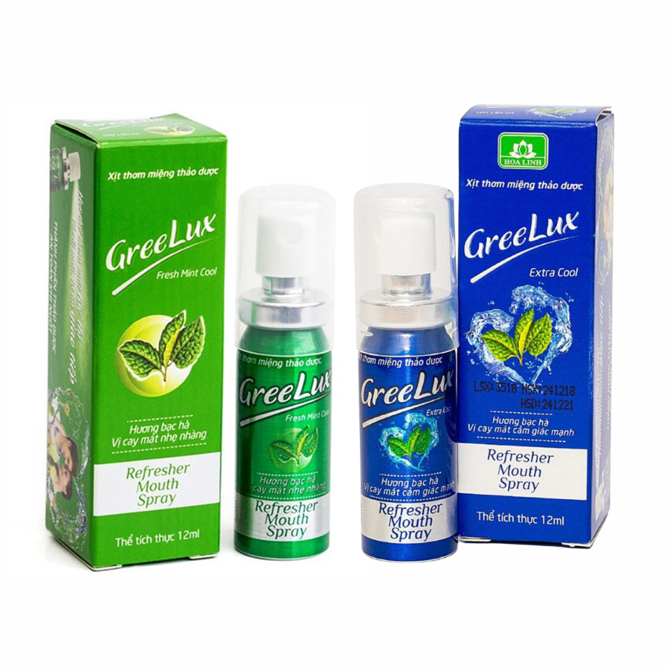 Xịt thơm miệng Thảo dược Greelux 12ml