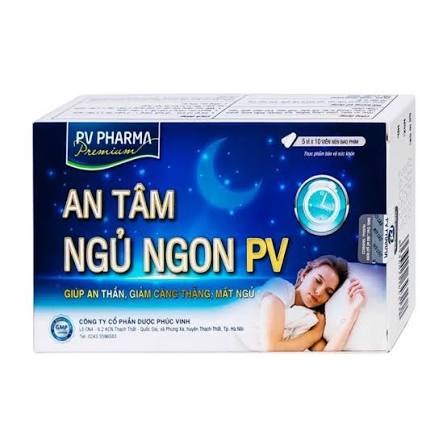 An Tâm Ngủ Ngon PV Giúp an thần, Giảm căng thẳng, mất ngủ (hộp 50 viên) - Minpharmacy 1 An Tâm Ngủ Ngon PV Giúp an thần, Giảm căng thẳng, mất ngủ (hộp 50 viên) - Minpharmacy