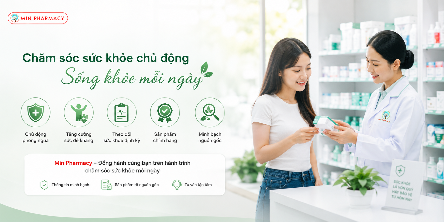 Min Pharmacy – Nhà Thuốc Online Hướng Đến Sự An Tâm Và Chăm Sóc Sức Khỏe Bền Vững 2 cham soc suc khoe chu dong
