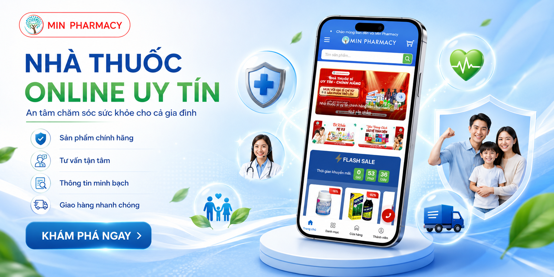 Min Pharmacy – Nhà Thuốc Online Hướng Đến Sự An Tâm Và Chăm Sóc Sức Khỏe Bền Vững 4 gioi thieu nha thuoc 1
