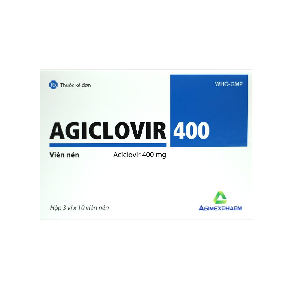 AGICLOVIR 400 AGIMEXPHARM (ACYCLOVIR ) 2 AGICLOVIR 400 AGIMEXPHARM (ACYCLOVIR ) - Ảnh 2