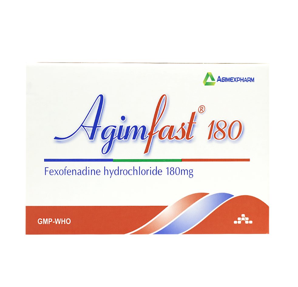 Thuốc Agimfast 180 Agimexpharm điều trị viêm mũi dị ứng, mày đay mạn tính vô căn (2 vỉ x 10 viên) 2 Thuốc Agimfast 180 Agimexpharm điều trị viêm mũi dị ứng, mày đay mạn tính vô căn (2 vỉ x 10 viên) - Ảnh 2
