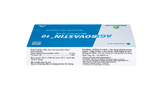 AGIROVASTIN 10 AGIMEXPHARM (ROSUVASTATIN ) 3 AGIROVASTIN 10 AGIMEXPHARM (ROSUVASTATIN ) - Ảnh 3