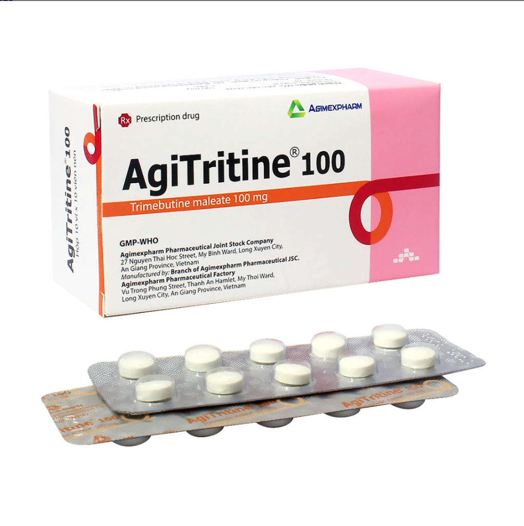 AGITRITINE 100 AGIMEXPHARM (TRIMEBUTINE ) 1 AGITRITINE 100 AGIMEXPHARM (TRIMEBUTINE )