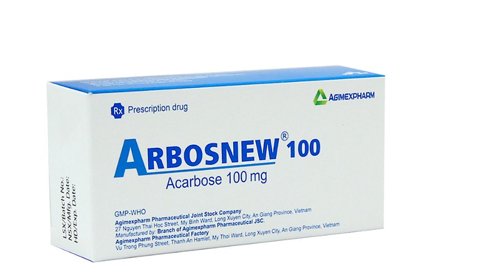 ARBOSNEW 100 AGIMEXPHARM (ACARBOSE ) 2 ARBOSNEW 100 AGIMEXPHARM (ACARBOSE ) - Ảnh 2