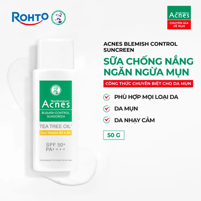 Kem Chống Nắng Acnes Blemish Control Sunscreen Ngừa Mụn Kiềm Dầu 2 Kem Chống Nắng Acnes Blemish Control Sunscreen Ngừa Mụn Kiềm Dầu - Ảnh 2